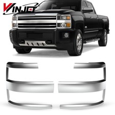 Chrome Headlight Trim Bezel Cover For 2015-2019 Chevy Silverado 2500 HD 3500 HD picture