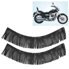 2pcs Motorcycle Retro Foot Pedal Saddlebag Craft Artificial Leather Fringe( GVMI picture