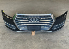 17 18 19 Audi Q7 Front Bumper Cover W/Grille & PDC Park Sensors Black 1710 OEM picture
