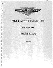 BSA Workshop Manual 1958, 1959, 1960, 1961, 1962, 1963, 1964, 1965 & 1966 B40 picture