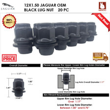 20PC JAGUAR F-TYPE/S-TYPE/XE/XF/XFR/XJ/XJR 12X1.5 BLACK LUG NUTS picture
