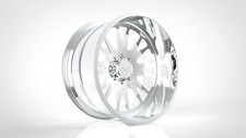 (4) 24x14 JTX Forged Polished Ballistic Wheels For Chevy GMC Ford Dodge Toyota picture