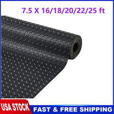 16/18/20/22/25ft Garage Floor Mat 2.8mm Flooring Roll Diamond Plate PVC Rubber picture