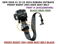 2020 21 22 23 2024 Subaru Outback front right side seat belt BLACK 6432290VHB picture