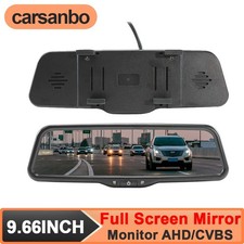 9.66'' Clip-on Full HD Rearview Mirror Monitor Mirror Dashcam 1080P AHD/CVBS RCA picture