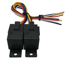 (2) Beuler 40/60A Waterproof Dual 5 Pin Relay Panel & 12