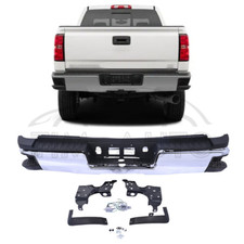 NEW Chrome Rear Bumper For 2015-2019 Silverado Sierra 2500HD 3500HD W/O Sensor picture