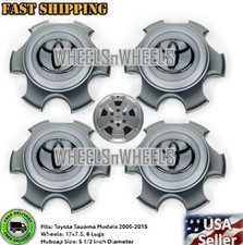 Set of 4 WHEEL CENTER HUBCAPS Fits 2003-2009 4RUNNER 17” TO.YO.TA SILVER 6-SPOKE picture