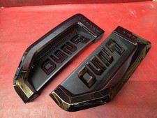 2017-2022 for F250 LARIAT EMBLEMS FRONT FENDER Badges Gloss BLACK Blackout picture