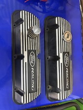 Ford Racing 289/302/351 Aluminum Valve Covers (Damaged See Pics)  picture