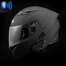 Motorcycle Modular Full Face Helmet Bluetooth for Adult Flip up Dual Visor Dot picture