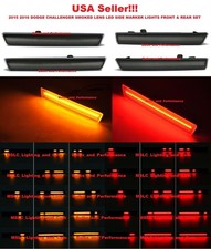 SMOKED LENS LED SIDE MARKERS w/ STARTUP ANIMATION for 2015-2024 DODGE CHALLENGER picture