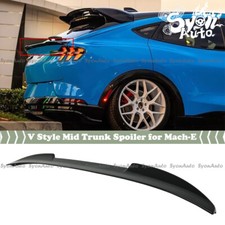 FITS 2021-25 FORD MUSTANG MACH-E V STYLE GLOSS BLACK REAR MID TRUNK SPOILER LID picture
