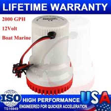 2000GPH 12V New Bilge Boat Marine Water Pump Submersible Plumbing Electric Pumps picture
