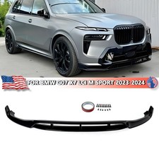 MP Style Front Lip Splitter Kit For BMW G07 X7 LCI M Sport 2023-2024 Gloss Black picture