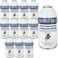 Enviro-Safe Auto AC Coolant R134a Replacement Refrigerant with dye case 12 Cans picture