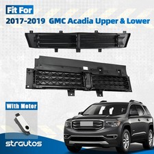 For 2017-2019 GMC Acadia Front Lower&Upper Radiator Grille Air Shutter W/MOTOR picture
