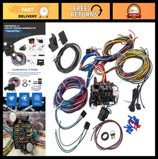 Universal 21 Circuit Wiring Harness Kit - Color Coded Auto Wiring for Hot Rods, picture