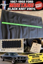 1967–1968 FORD MUSTANG 🐴ORIGINAL OEM BLACK KNIT VINYL  NOS EXTREMELY RARE 👀 picture