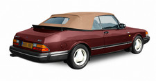 Fits Saab 900 1986-94 Convertible Top & HEATED GLASS WINDOW TAN Canvas Cloth picture