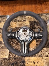 BMW CS Alcantara Carbon Heated Vibration White Stitch Wheel F80 F82 M3 M4 picture