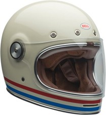 Bell Bullitt Helmet Stripes Gloss Pearl White/Red/Blue - Large picture
