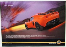 2006 Lotus Exige Spec Sheet - German Text picture