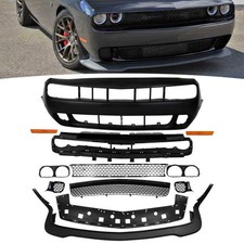 For 2015-2023 Dodge Challenger Full Front Bumper Cover Grille Lip Hellcat Style picture