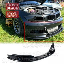 For BMW E82 128i 135i M Sport 2007-2013 Glossy Black Front Spoiler Splitter Lip picture