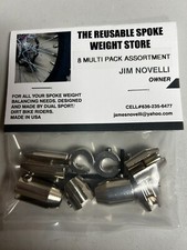 REUSABLE MOTORCYCLE SPOKE WEIGHT 8 PIECE KIT NICKEL FINISH USA SELLER picture