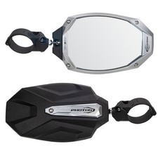 Seizmik Photon Side View Mirror w/ Aluminum Body Bezel | 1.75″ Round Tube Pair picture
