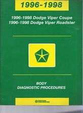 1996-1998 DODGE  VIPER COUPE AND ROADSTER BODY DIAGNOSTIC PROCEDURES  MANUAL picture