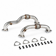 HD Up Pipes for 2008-2010 Ford 6.4L Powerstroke F250 F350 F450 F550 w/ Bellows picture