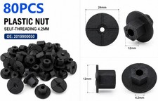 80x Plastic Nut Self Threading 4.2mm for Mercedes W201 2019900050 201-990-00-50 picture