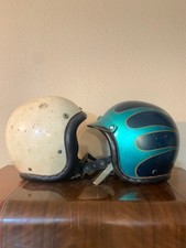 50's 60's Two Racing Helmets McHal Speedway Drag Flat Track Harley 500tx Toptex picture
