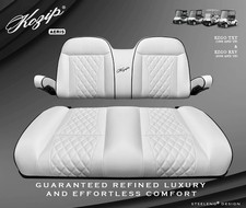 'KOZIP' EZGO TXT/RXV 1996+ GOLF CART FRONT SEAT/BACKREST CUSHION SET (WHITE) picture