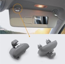 8U0857562A 2Pcs Sun Visor Clips Grey For Audi A4 A5 A7 Q3 Q5 B6 B7 B8 S4 S5 TT picture