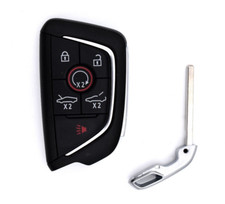 OEM Unlocked Chevy Corvette Carbon Gray Logo Remote Smart Key Fob 13545155 picture