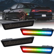 4x RGB Fender LED Side Marker Lights Multi Color 2008-2014 For Dodge Challenger picture