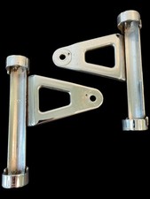 Yamaha RXS100 Motorcycle Genuine Pair of Chrome Head Light Brackets Left & Right picture