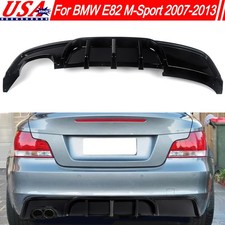 F1 Style Rear Bumper Diffuser Lip Gloss Black Fit For BMW E82 M-Sport 2007-2013 picture