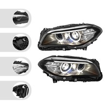 US Pair Headlights For 2014-2017 BMW 5 series F10 550i 535i 528i Xenon HID Headl picture