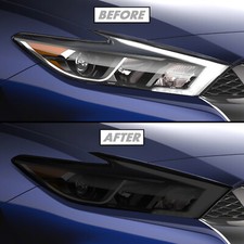 FOR 16-18 Nissan Maxima Headlight & Fog Light SMOKE Precut Vinyl Tint Overlays picture