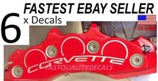 6 x for Corvette C6 Z06  Brake Caliper High Temp Decals sticker -Colors- FAST picture
