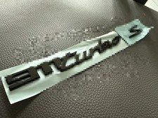 Porsche 992 911 Turbo S gloss black rear emblems picture