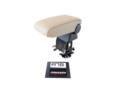 2001-2005 LEXUS IS300 CENTER CONSOLE ARMREST LEATHER BEIGE TAN FRONT OEM B08 picture