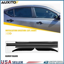 1Set Glossy Black Chrome Delete Window Trims Fit 2019-2025 Nissan Altima Sedan picture