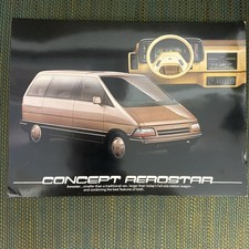 1980's FORD AEROSTAR CONCEPT VEHICLE ORIGINAL SPEC SHEET SALES BROCHURE RARE picture