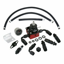OSIAS Black&Red Adjustable Fuel Pressure Regulator Kit  AN 6 Fitting End 160Psi picture