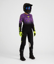 MX-27 Women's Thor Launchmode Spotted Motocross Gear -Jersey&Pant- Black/Purple picture